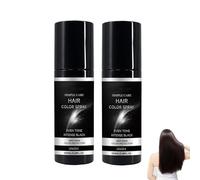 Hair Colour Spray 100ml-Black, Black Temporary Hair Colour Spray, Washable Coloured Hair Spray, Hurtless Hairspray for Cosplay, Prom, Party, Christmas, Halloween, Fancy Dress Up for all Ages (2PC)