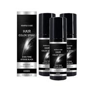 Hair Colour Spray 100ml-Black, Black Temporary Hair Colour Spray, Washable Hurtless Easy Wash-Out Hairspray for Halloween & Theme Party, Fancy Dress Up for Kids Adults (3Pc)