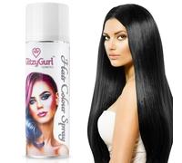Hair Colour Spray 125ml Temporary Hair Kids Adults Halloween Temporary Dye Made in UK (Black)
