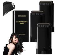 Hair Colour Stick, 3Pcs Black Hair Dye Stick with Comb Applicator, Hair Dye Comb Quick Root Coverage for Gray Hair, Portable Hair Concealer for On-The-Go Touch-Ups, Easy Application