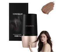 Hair Colour Stick, Root Touch Up, 2 in 1 Hair Wax Stick & Hair Dye Comb, Safe & Convenient Grey Hair Dye, Hair Colour Brush, Waterproof & Sweat-Proof Hair Dye Brush for Instant Root Touch Up(02-BROWN)
