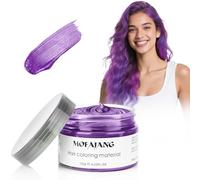 Hair Colour Wax 120g - 2 IN 1 Temporary Hair Colour & Styling Wax with Strong Hold, Easy to Apply & Wash Out, Ideal for Cosplay, Festivals, Parties & Halloween (Purple)