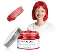 Hair Colour Wax 120g - 2 IN 1 Temporary Hair Colour & Styling Wax with Strong Hold, Easy to Apply & Wash Out, Ideal for Cosplay, Festivals, Parties & Halloween (Red)