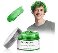 Hair Colour Wax 120g - 2 IN 1 Temporary Hair Colour & Styling Wax with Strong Hold, Easy to Apply & Wash Out, Ideal for Cosplay, Festivals, Parties & Halloween (Green)