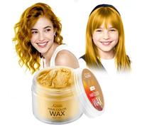 Hair Colour Wax, Magic Master Keratin Temporary Hairstyle Cream, Instant Coloured Clay for Men and Women, for a Party, Festival, Cosplay, Golden