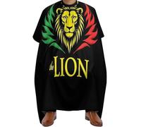 Hair Colouring Cape African Flag King of The Lion fari Jamaica, Stain resistant Hair Cape Waterproof Hairdressing Apron for Styling Coloring 140X168cm