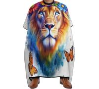 Hair Colouring Cape Flowers Flower White Colorful Lion, personalised Hair Dye Cape Professional Barber Haircut Capes for Men Women 140X168cm