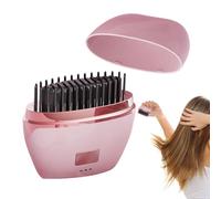 Hair Comb - 150g ABS Electric Hot Brush, Light Red Heated Styling Tool, (efficient) Two Temperature Setting tangles Free | (Lightweight) Smooth Hair Straightener with Safety Lock and Auto-of