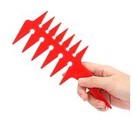 Hair Comb, 20 x 8 x 0.5cm Men's Wide Tooth Hair Combs Double Sided Oil Hair Comb Retro Plastic Hair Styling Combs for Men's Hairstyling, Salon, Hom (Red)