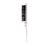 Hair Comb 3Pcs Pro Salon Hair Brushes Comb Slim Line Teasing Back Combing Brush Styling Tools DIY Kit(Transparent Red)