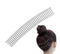 Hair Comb Barrette - Silver Plated Hair Combs With Twist Wire, Full Circle Elastic Comb | Twist Wire Curved classics French Styling, Hair Combs For Women