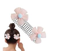 Hair Comb Clips - Flower Broken Hair Hairpins, Decorative Side Combs with Interlocking Teeth, Tames Flyaway Strands for Bun Styling, Ideal for Bridal Parties Bridesmaids Dating