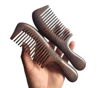 Hair Comb Combs Wood Comb Beard Comb Handicraft Hair Styling Wide Tooth and Narrow Tooth Gift(Wide 1PC 1)