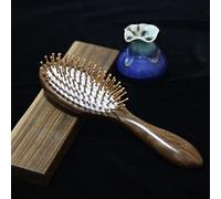 Hair Comb Como Sandalwood Airbag Comeng Air Cushion Wooden Comb Massage Com Curling Comb Hair Care Combatant Human Tree Massage Calcinocentricular Prevention(Round teeth)