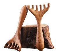 Hair Comb Head Meridian Massage Comb Wooden Wide Tooth Tool Promote Blood Circulation