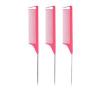 Hair Comb Pro Pointed Tail Salon Hairdressing Hair Styling Comb Brush Combs Barber Accessories(TZ06926-Pink-3pcs)
