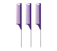 Hair Comb Pro Pointed Tail Salon Hairdressing Hair Styling Comb Brush Combs Barber Accessories(TZ06926-Purple-3pcs)