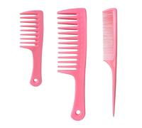 Hair Comb Set,Mini Wide Tooth Comb,Large Wide Tooth Comb,Rat Tail Comb,Shower Comb Travel Purse Hair Detangling Comb Fine Tooth Comb Hair Styling Comb Set for Women Men Hair Tool Accessories (Pink)