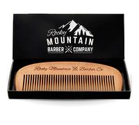 Hair Comb - Wood with Anti-Static & No Snag Handmade Brush for Beard, Head Hair, Mustache in Gift Box by Rocky Mountain