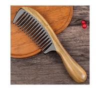 Hair Combs for Women Natural Horn Comb Green Sandalwood Comb Women's Long Hair Wide Teeth Household Head Massage Comb Gift Travel Comb Grooming