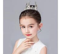 Hair Crowns for Women Luxury Queen Princess Crown Crystal Girls Small Round Tiaras Crown Headband Kid Girls Show Bridal Prom Wedding Accessories Crown