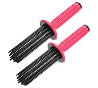 Hair Curler, 2pcs 17 Comb Teeth Air Sense Fluffy Hair Comb Curly Comb Shape Fluffy Hair Curler, Professional Anti Slip Hair Curling Comb Hairstyling Tool