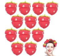Hair Curlers, 12pcs Heatless Curls Strawberries Hair Sponge Rollers Modeling Tool for Women Hair Design Styling
