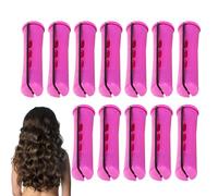 Hair Curlers For Women - 12X Curling Wands With Anti-Slip Rubber Bands | Portable Heatless Styler Tool For Women Night Use At Home And Travel