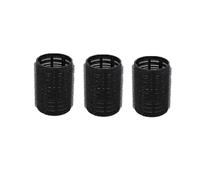 Hair Curlers Rollers 3PCS Self-Grip Hair Rollers Heatless Curlers No Heat Bangs Volume Self-adhesive Hook DIY Styling Tools(Black,4.8CM)