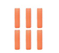 Hair Curlers Rollers 6pcs Self-Grip Hair Rollers Heatless Curlers No Heat Bangs Volume Self-adhesive Hook & Loop DIY Styling Tools(Orange,4.8cm)