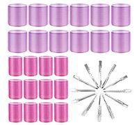 Hair Curlers Rollers, Cludoo 36Pcs Jumbo Big Hair Roller Sets with Stainless Steel Duckbill Clip, 2 Size Self Grip Hair Curlers Rollers for Long Medium Short Thick Fine Thin Hair Bangs Volume