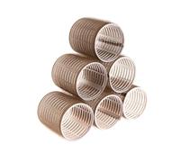 hair curlers rollers Hairdressing Home Use DIY Magic Large Self-Adhesive Hair Rollers Styling Roller Roll Curler Beauty Curly Tools for Volume Sleep in(Brown)