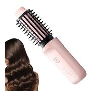Hair Curling Brush - Wireless Rotating Hair Styler | Temperature Setting Comb | Portable Heating Curling Iron Brush for Dorm Travel