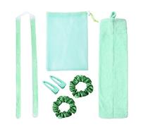Hair Curling Kit No Heat Gel Beads Curler Wand DIY Styling Tools with Bands Clips Storage Bag for Medium Long