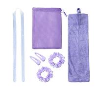 Hair Curling Kit No Heat Gel Beads Curler Wand Sleeping Rollers DIY Styling Tools with Bands Clips Storage Bag for Medium Long