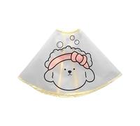 Hair Cut Frosted Cloak for Pet Foldable Adjustable Elastic Cord Portable | Waterproof Adjustable Elastic Cord, for Haircutting Of The Head, Tear Stain Care, Ear Cleaning