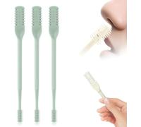 Hair Cutter Travel Essentials Portable 360° Rotating Manual Nose Hair Remover, Double Sided Precision Trimmer for Women & Men, Compact Grooming Tool for On-the-Go Use (Green,3PCS)