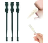 Hair Cutter Travel Essentials Portable 360° Rotating Manual Nose Hair Remover, Double Sided Precision Trimmer for Women & Men, Compact Grooming Tool for On-the-Go Use (Dark Green,3PCS)