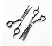 Hair Cutting, 6 Inch Professional 440C Steel Scissor Feather Hair Haircut Thinning Barber Cutting Shears Hairdressing