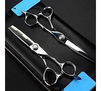 Hair Cutting, 6 Inch Professional Japan 440c Silver Set Cutting Barber Thinning Shears Hairdressing Hair Cutting Tools