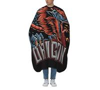 Hair Cutting Apron Fire Dragon Japanese Culture Hairdressers Cape Unisex Hair Cutting Gown Large Hairdressing Gown, For Hair Styling, Salon, Kids, 140×168cm