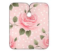 Hair Cutting Apron Flower Polka Dots Vintage Hair Styling Cape Large Salon Barber Cape Waterproof Hairdressing Apron, For Salon, Hair Styling, Barbers, 140×168cm