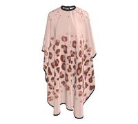 Hair Cutting Apron Gold Glitter Pattern Pink Cheetah Leopard Print Professional Salon Cape Adjustable With Hook Hairdressing Gown, For Men, Woman, Kids, Barbershops, 140x168cm
