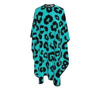 Hair Cutting Apron Green Cheetah Leopard Print Hair Cutting Gown Adjustable Durable Hairdressing Apron, For Barbershops, Barbers, Dyeing, Styling, 140x168cm