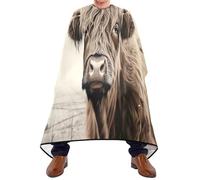 Hair Cutting Apron Highland Cow Hairdressers Cape Durable Professional Salon Cape Large Hair Cut Cape, For Hair Styling, Men, Woman, 140×168cm