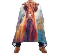 Hair Cutting Apron Highland Cow Salon Barber Cape Unisex With Hook Hairdressing Gown, For Styling, Barbers, Kids, 140x168cm