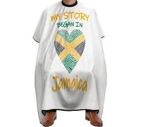 Hair Cutting Apron My Story Began In Jamaica Hair Styling Cape Soft Unisex Hairdressing Apron, For Styling, Men, Woman, 140x168cm