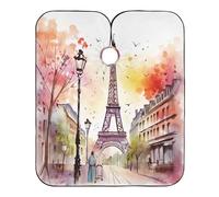Hair Cutting Apron Paris Eiffel Tower Hairdressing Gown Waterproof Professional Salon Cape Large Hair Cutting Gown, For Woman, Dyeing Styling, Barbers, 140×168cm
