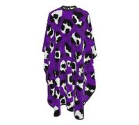 Hair Cutting Apron Purple Cheetah Leopard Print Barber Gown Large Adjustable Hairdressing Apron, For Styling, Children, Dyeing, Adults, 140x168cm