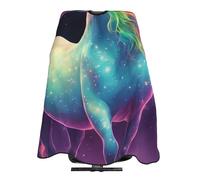 Hair Cutting Apron Space Horse Dreams Hair Styling Cape With Hook Soft Hairdressing Apron, For Adults, Barbers, Salon, Kids, 140x168cm